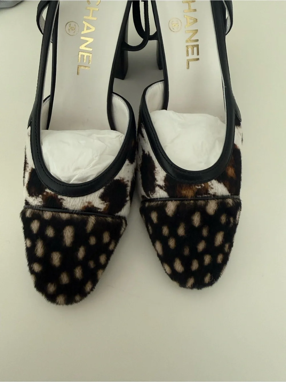 CHANEL 2026 Matthieu Blazy Pony Hair Slingback Pumps